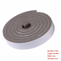 Windproof Self-Adhesive Weather Stripping Draught Excluder Door Window Sealing Strip Soundproof - Grey 3cm-1 Roll