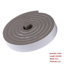 Windproof Self-Adhesive Weather Stripping Draught Excluder Door Window Sealing Strip Soundproof - Grey 3cm-1 Roll