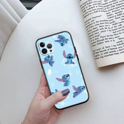 II20 Stitch Phone Case for Redmi Note 8 9 10 11 12 13 13C 14C 12S 12C 11S 10C 10X 10A 10T 9A 9C 9T 9S 8A 8T Pro Max Plus Prime - ebony, Redmi Note 10S