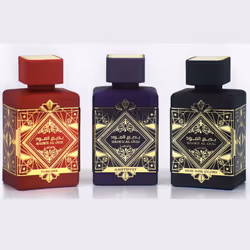 Lattafa Perfumes Bade'e Al Oud for Unisex 3 Piece Eau de Parfum Gift Set (Oud For Glory + Amethyst + Sublime) 3.4 Ounce/100 ml each