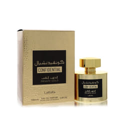 Lattafa Confidential Private Gold by Lattafa Eau De Parfum Spray (Unisex) 3.4 oz