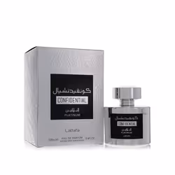 Lattafa Confidential Platinum Eau De Parfum Spray (Unisex) By Lattafa