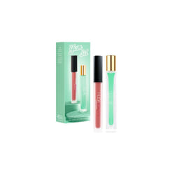 Huda Beauty Kayali Yum Gift Set - Pistachio Gelato | 33 Eau De Parfum Travel Size Spray (0.34 fl oz / 10 ml) and Matte Liquid Lipstick in Shade Queen