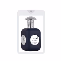 Lattafa Al Ameed Silver Eau De Parfum Spray for Unisex  20ml/0.67 Oz