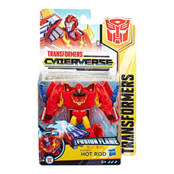Transformers Cyberverse 5" Hot Rod Fusion Flame Action Attacker Warrior action figure toy