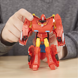 Transformers Cyberverse 5" Hot Rod Fusion Flame Action Attacker Warrior action figure toy