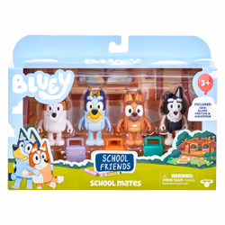 Bluey School Friends - School Mates 4-Pack, 2.5-3" Figures