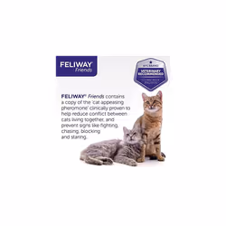 FELIWAY Friends 30 Day Refill (Value 3 pack), helps to reduce conflict in multi-cat households, helping cats get along better - 48ml x3