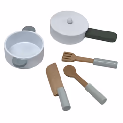 Oypla Childrens Kids Roleplay Wooden Play Kitchen Cooking Playset with Utensils