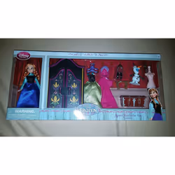 Disney Frozen Anna Mini Doll Wardrobe Play Set 5 1/2" Doll With Olaf