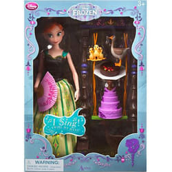 Disney Frozen Anna Deluxe Singing Doll Set