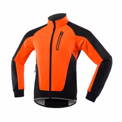 Men Cycling Jacket Waterproof Windproof Thermal Fleece Bike Jersey MTB Bicycle Riding Running - black, S