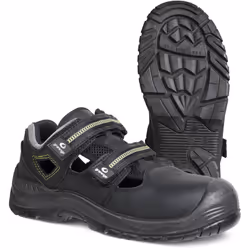 Ejendals GRANINGE 7218, Unisex, Adult, Safety sandals, Black, Green, Hook-and-loop closure, Polyurethane (PU)
