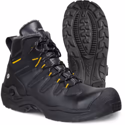 Jalas 6438, Male, Safety boots, Black, CE, EN ISO 20345:2011, S3 SRC CI, Polyurethane (PU), Leather, PU leather