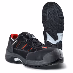 Jalas 1738, Unisex, Safety boots, Black, Grey, Red, CE, EN ISO 20345:2011, S3 SRC, Polyurethane (PU), Leather, Polyurethane ( ...