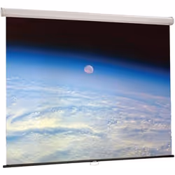 Luma wall/ceiling projection screen. For small to medium sized groups. Spring-roller operated. Housed in pentagonal steel cas ...