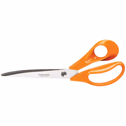 Fiskars 111050, Adult, Straight cut, Single, Orange, Stainless steel, Right-handed