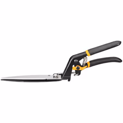 Fiskars Solid Grass Shears GS21, Soft-Touch Handle, Length 31cm, Steel Blade/Plastic Handle, Black/Orange, 1026826