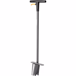 Fiskars Flower Bulb Planter, Ergo, Length: 1 m, Weight: 1.95 kg, Steel/Plastic, Black/Orange, 1057078