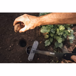 Fiskars Flower Bulb Planter, Ergo, Length: 1 m, Weight: 1.95 kg, Steel/Plastic, Black/Orange, 1057078