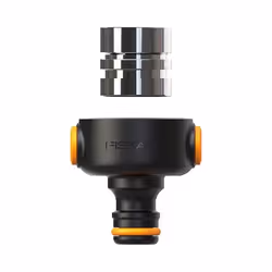 Fiskars 1027062, Hose connector, Metal, Black, Orange, Silver