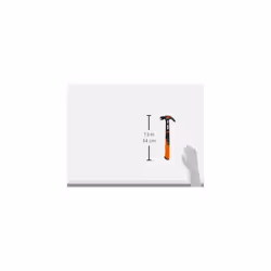 Universal Hammer IsoCore L with Curved Claw, Length: 34 cm, Weight: 779 g, Black/Orange, 1027203 - Additional view 4