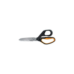 Fiskars PowerArc Heavy-Duty Scissors, Up to 30% More Power, Length 21cm, Durable Stainless Steel Blade/Plastic Handles, Black/Orange, 1027204
