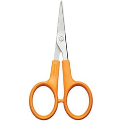 Fiskars Embroidery Scissors, Length: 10 cm, For Right- and Left-handed Users, Stainless Steel Blade/Plastic Handles, Orange, Classic, 1005143