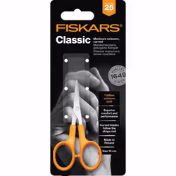 Fiskars Embroidery Classic Curved Scissors, 10cm/4in