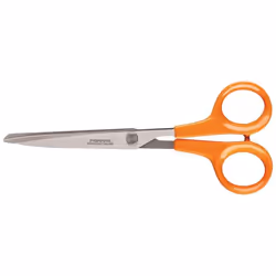 Fiskars 1000816, Adult, Straight cut, Single, Orange, Stainless steel, Stainless steel, Universal