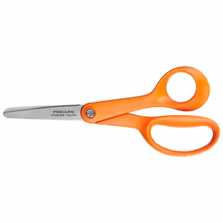 Fiskars 1005166, Child, Figure cut, Single, Orange, Stainless steel, Universal