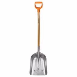 Fiskars 1001637, Grain shovel, Aluminium, Polypropylene (PP), Aluminium, Wood, Square, D-shaped, 1.4 kg