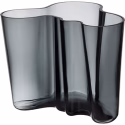 Iittala, 1020905, Alvar Aalto vases, Glass, Grey, 19 x 20 x 16 cm