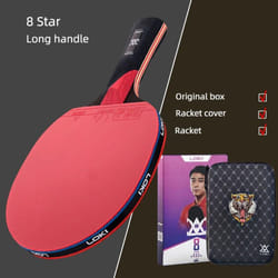 Loki 7/8/9 Star Professional Ping Pong Racket  Attack-Loop High Sticky Table Tennis Racket Ping Pong Bat Carbon Blade Paddle - 8 Star Long Handle