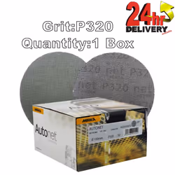 Mirka Autonet 150mm 6" Sanding Mesh Disc P320 1 Box Paintwork Dust Extraction