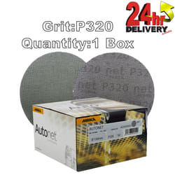 Mirka Autonet 150mm 6" Sanding Mesh Disc P320 1 Box Paintwork Dust Extraction