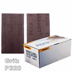 Mirka Abranet 70x125mm P320 Grit 50x HookNLoop Dust Free Sanding Abrasive Strips