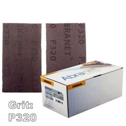 Mirka Abranet 70x125mm P320 Grit 50x HookNLoop Dust Free Sanding Abrasive Strips