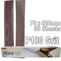 Mirka Abranet P180 Hook-It Loop Grip Strips 70x420mm - 50 Sanding Sheets