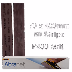 Mirka Abranet 70x420mm P400 Grit 50x HookNLoop Dust Free Sanding Abrasive Strips
