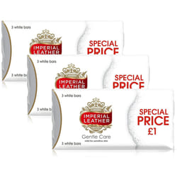 9x Cussons Imperial Leather Gentle Care Creamy Sensitive Skin Soap Bar 100g MILD
