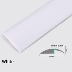 100cm Rubber Floor Trimming Belt Self-Adhesive Floor Trimming Strip Threshold Strip High And Low Carpet Splicing Strip - white, within 5mm?100cm/pcs?