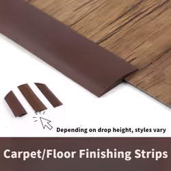100cm Rubber Floor Trimming Belt Self-Adhesive Floor Trimming Strip Threshold Strip High And Low Carpet Splicing Strip - coffee, within 3mm?100cm/pcs?