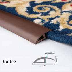 100cm Rubber Floor Trimming Belt Self-Adhesive Floor Trimming Strip Threshold Strip High And Low Carpet Splicing Stri - coffee, within 10mm?100cm/pcs?