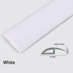 100cm Rubber Floor Trimming Belt Self-Adhesive Floor Trimming Strip Threshold Strip High And Low Carpet Splicing Strip - white, within 10mm?100cm/pcs?