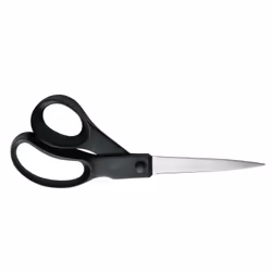 Fiskars 1023817, Adult, Straight cut, Single, Black, Stainless steel, Stainless steel, Universal