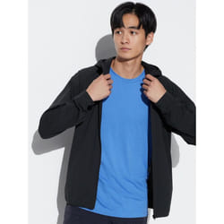 Uniqlo Japan Ultra Stretch Dry Ex Full Zip Hoodie  Long Sleeve - 09 BLACK/XL