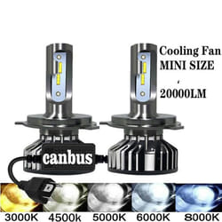 ) 20000LM 4500K 6000K 8000K 3000K HB3 HB4 9005 9006 H3 H1 H8 H7 H4 H11 H9 9012 Bulb Canbus Led Car Headlight 110W - H3/4300K(2PCS