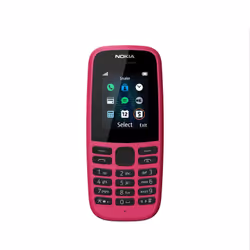 Nokia 105 (2019 edition) 1.77 Inch UK SIM Free Feature Phone (Single SIM) – Pink, Bar, Single SIM, 4.5 cm (1.77"), 120 x 160 ...
