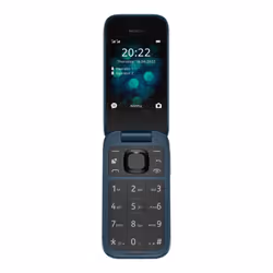 HMD Nokia 2660 Flip - 4G, VoLTE, 2,8"+1,77", 0,3MP, 48MB/128MB, Blue, Flip, Dual SIM, 7.11 cm (2.8"), 0.3 MP, 1450 mAh, Blue